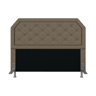 Cabeceira Estofada Cama Box Queen Florença Suede Capuccino - Móveis Arapongas em Oferta na Shopee
