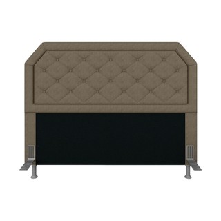 Cabeceira Estofada Cama Box Queen Florença Suede Capuccino - Móveis Arapongas em Oferta na Shopee