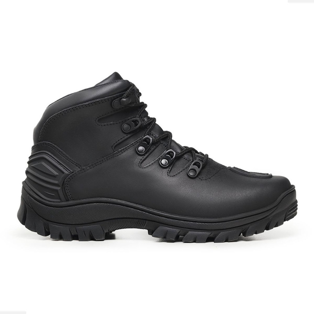 Coturno Militar Bota Masculina Couro Legítimo Reforçada 990