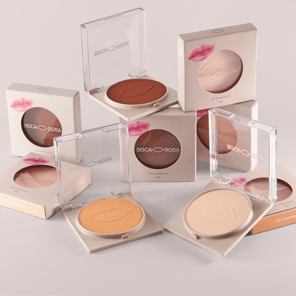 Pó Compacto Boca Rosa Com Cor Matte Ultrafino Leve Acabamento Natural em Oferta na Shopee