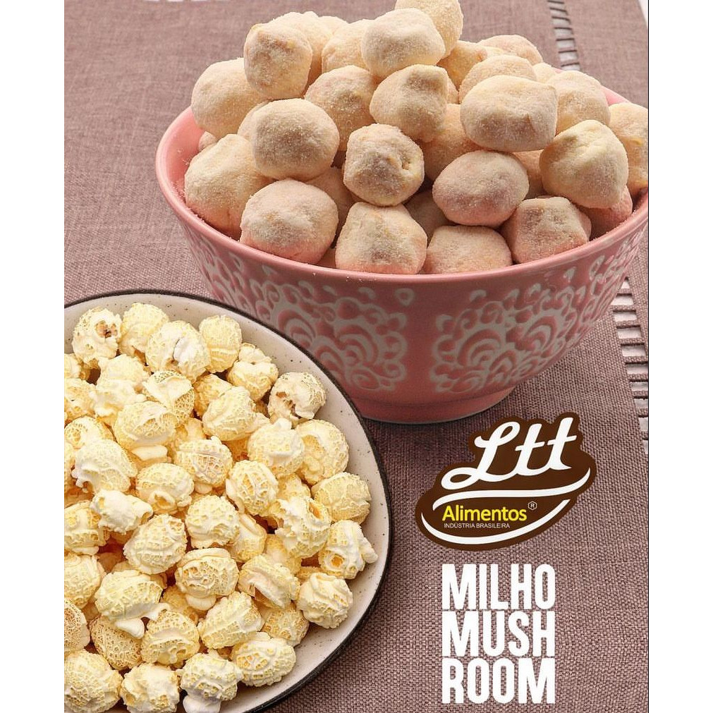 Milho Pipoca Mushroom Para Receitas Gourmet 500g + tempero de pipoca 100g Festa Junina Aniversario Festas