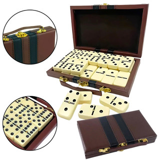 Jogo Dominó Profissional Maleta 28 Peças de Osso - Castela em Oferta na Shopee