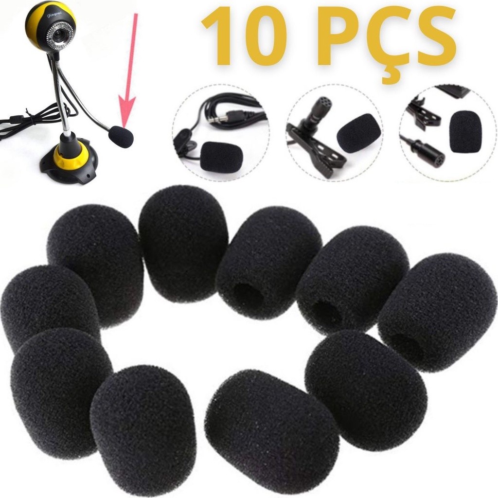 Kit 10 Espumas Microfone Filtro Protetor Espuma Lapela Intercomunicador Headset em Oferta na Shopee