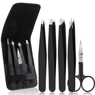 Conjunto De Pinças De Extensão 4/5Pcs Para Pestanas Profissionais Inoxidáveis Sobrancelhas...