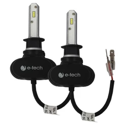 Kit Lampada Super Led H1 H11 H16 H27 H3 H7 H8 HB3 HB4 6000k Ultra Led 6000 Lúmens 12v 40w E-Tech IP68