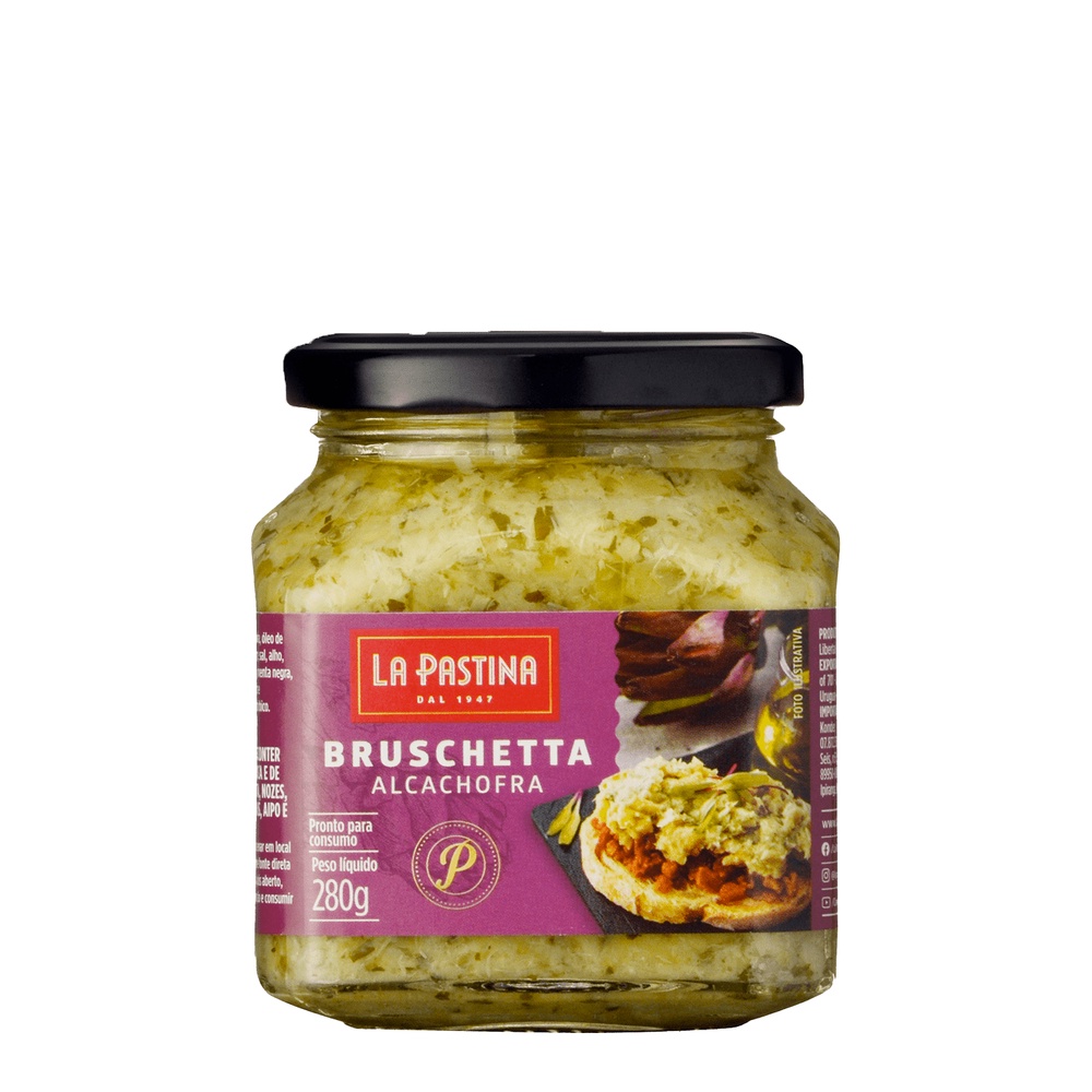 BRUSCHETTA LA PASTINA ALCACHOFRA 280G em Oferta na Shopee