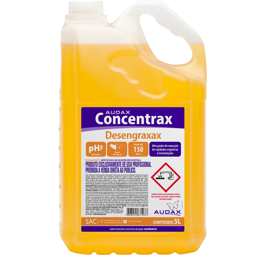 Desengraxante Desengraxax Alcalino 5L Concentrax em Oferta na Shopee