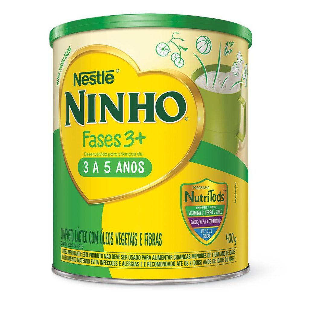 Composto Lácteo Ninho Fases 3+ 400g em Oferta na Shopee