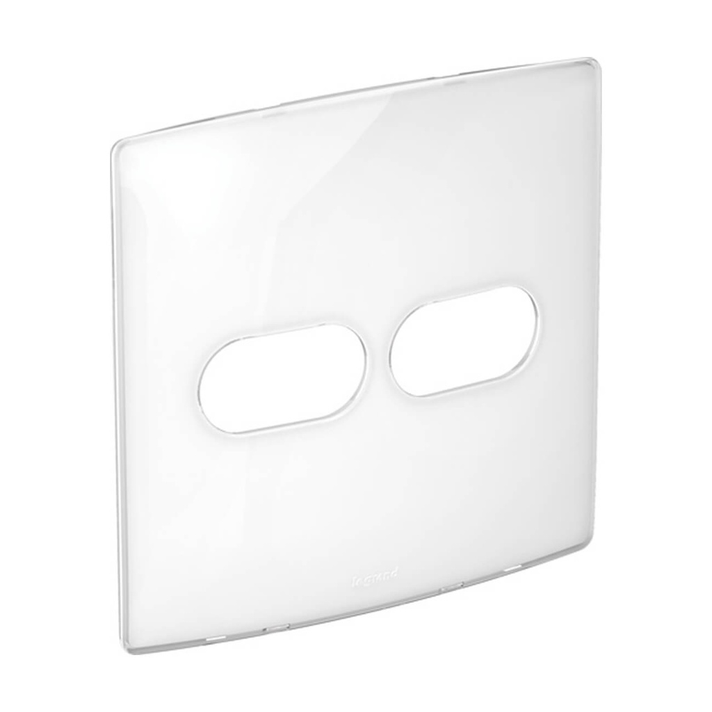 Placa 2 Postos Separados 4x4 Sugar Gloss Nereya Legrand