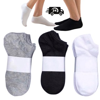 Kit 15 Pares De Meia Soquete Unissex Branca Preta e Cinza