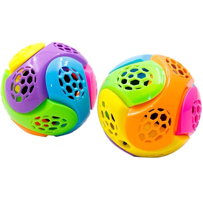 Brinquedo Bola Maluca Eletrônico Colorido Pula Com Luz E Som