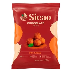 Chocolate em Pó 50% Cacau - 1,01 kg - 1 unidade - Sicao - Rizzo