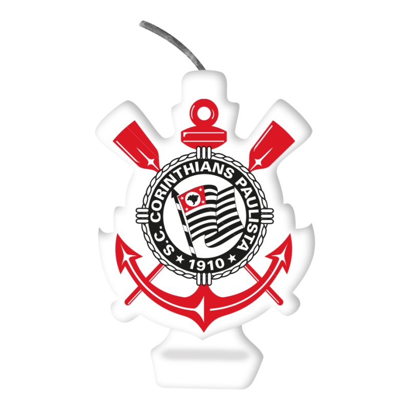 Vela emblema CORINTHIANS Decoração festa aniversário