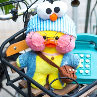 (DIY) 2022 Larafan Café Pato Amarelo De Pelúcia Brinquedo Dos Desenhos Animados Kawaii Boneca Animal Travesseiro Menina Ano Novo Crianças Presentes Pode Ser Vestir