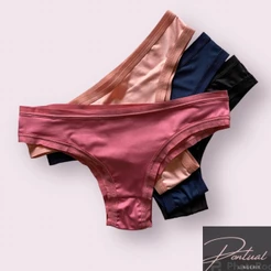 Kit 5 calcinhas conforto lançamento elástico aberto não marca na roupa diversas cores