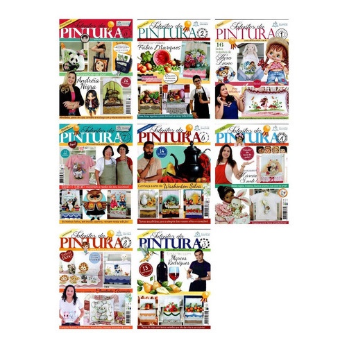 Kit 8 Revistas Pintura Em Tecido Talentos Da Pintura