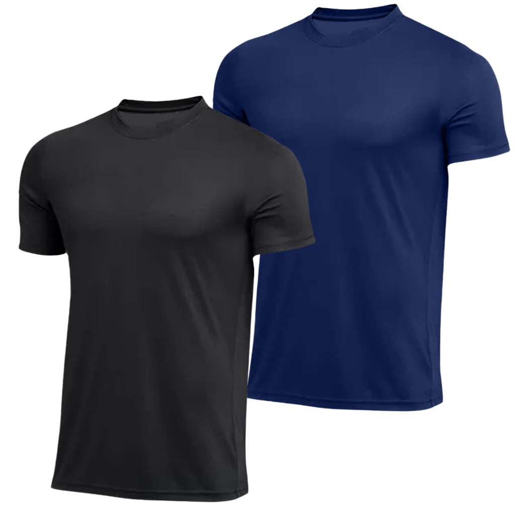 Kit 2 Camiseta Masculina Tecnologia Dry Proteção Solar UV50 Térmica Anti Suor Academia Treino