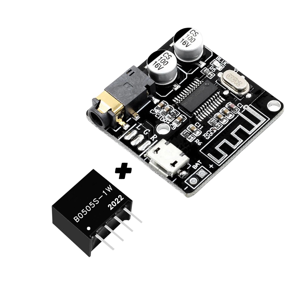 Placa Bluetooth 5.0 + B0505S-1W Kit Anti Ruido Sistema Som em Oferta na Shopee