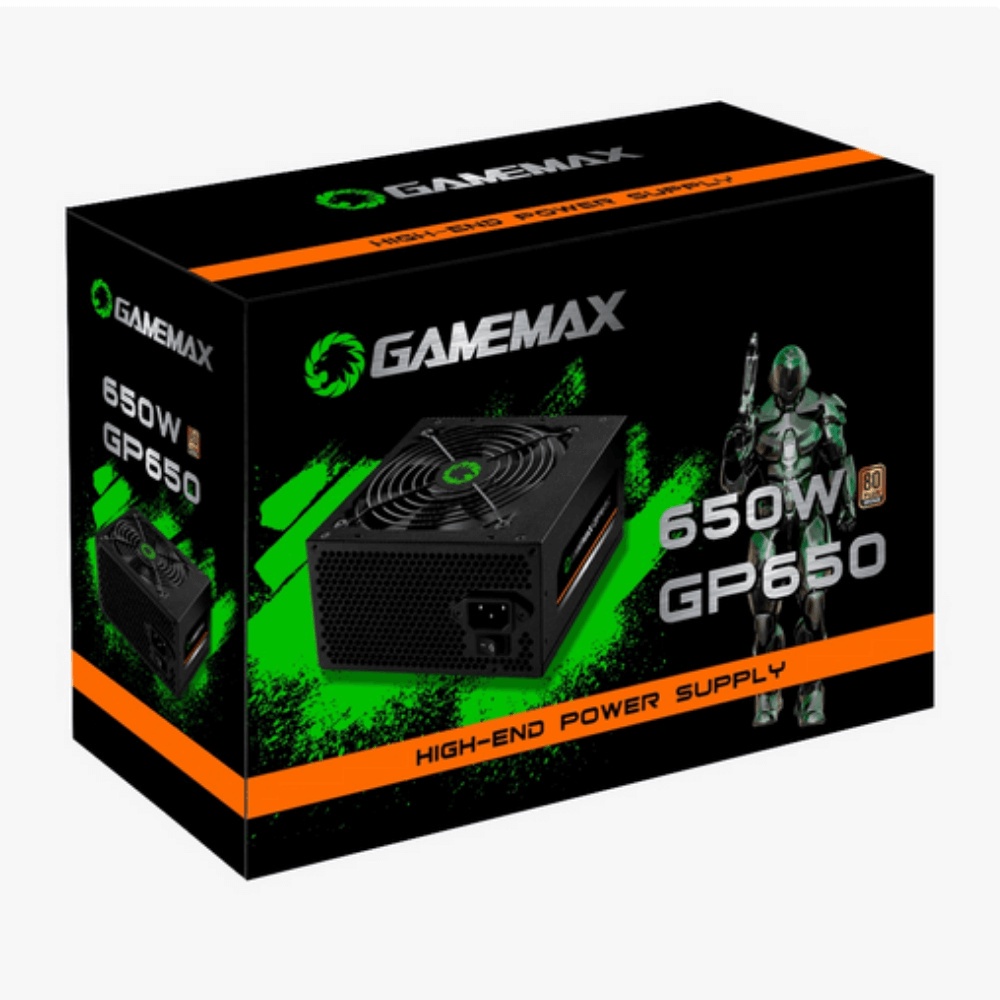 Fonte ATX 650W Gamer GP650 Real 80 Plus Bronze PFC Ativo Preta Gamemax