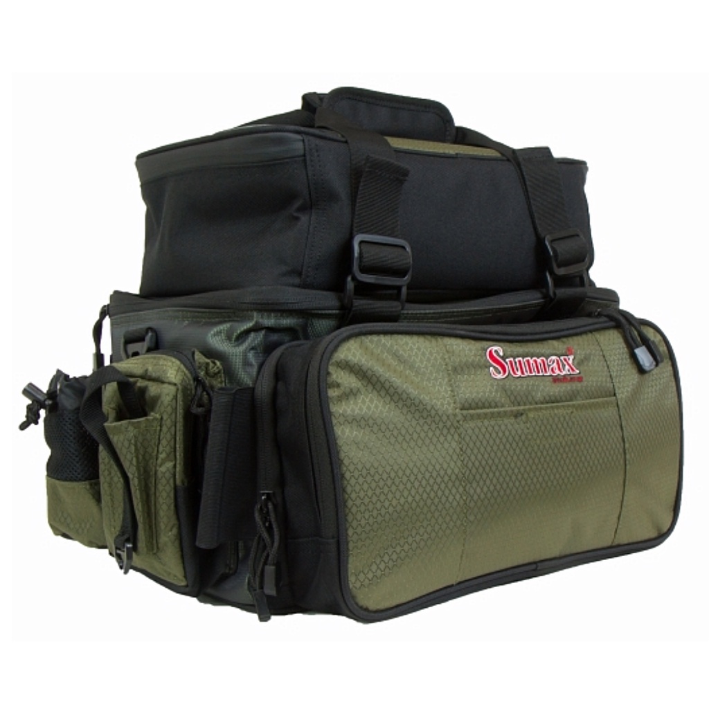 BOLSA MOCHILA DE PESCA APETRECHOS SUMAX SM-1716 COM PORTA CARRETILHA - GRANDE