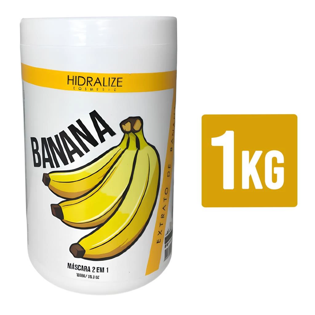 Mascara De Hidratacao E Fortalecimento Capilar Hidralize 1kg Nutricao Reconstrucao e Crescimento dos Fios 2 em 1 - Extrato de Banana — imagem 1