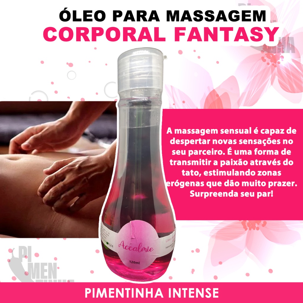 Óleo para Massagem Bifásico Accalmie Fantasy  - 120ml em Oferta na Shopee