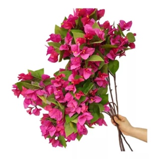 Kit 10 Galhos Hastes de Flores Bougainville Artificial Pink – Toque Real e Efeito 3D – 75cm em Oferta na Shopee