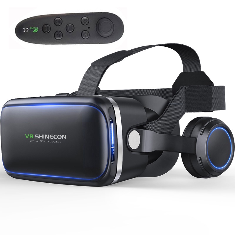 Óculos Vr Realidade Virtual 3d Com Fone De Ouvido E Controle