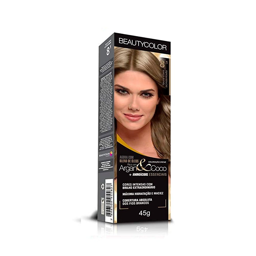 Tintura Beauty Color 8.1 Louro Claro Acinzentado em Oferta na Shopee