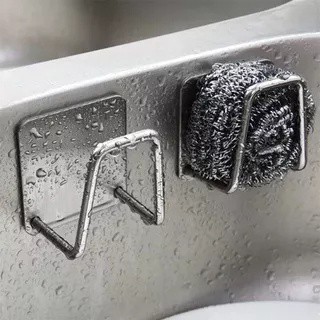 Organização versátil para sua pia de cozinha ou banheiro com o Suporte Porta Esponja Bucha em Inox - Armazenamento Multifuncional