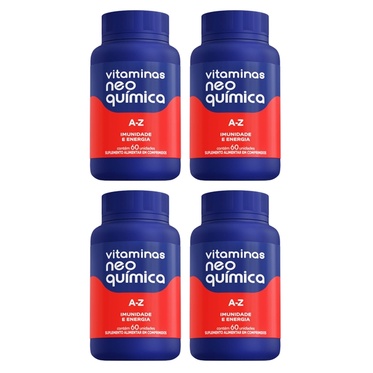 Kit 4 Vitamina A-Z Suplemento 60 Cápsulas - Neo Química