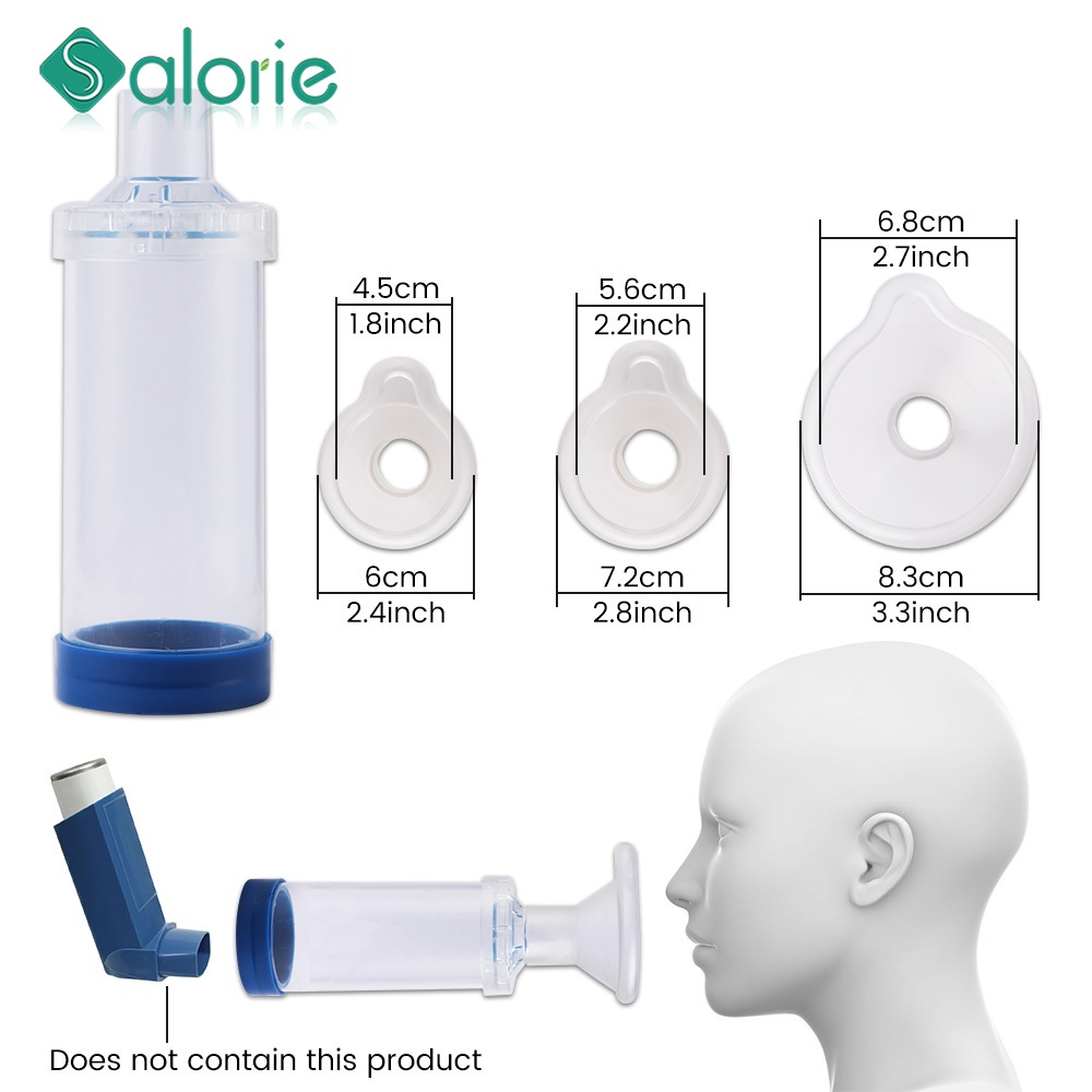 Espaçador Para Asma Infantil Adulto Com Máscara S/M/L Dispositivo Inalador De Tamanho Cabine De Aerossol De Silicone
