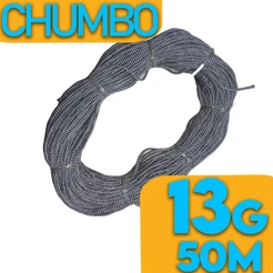 Tralha de Chumbo 13gr 50m Profissional e Amador