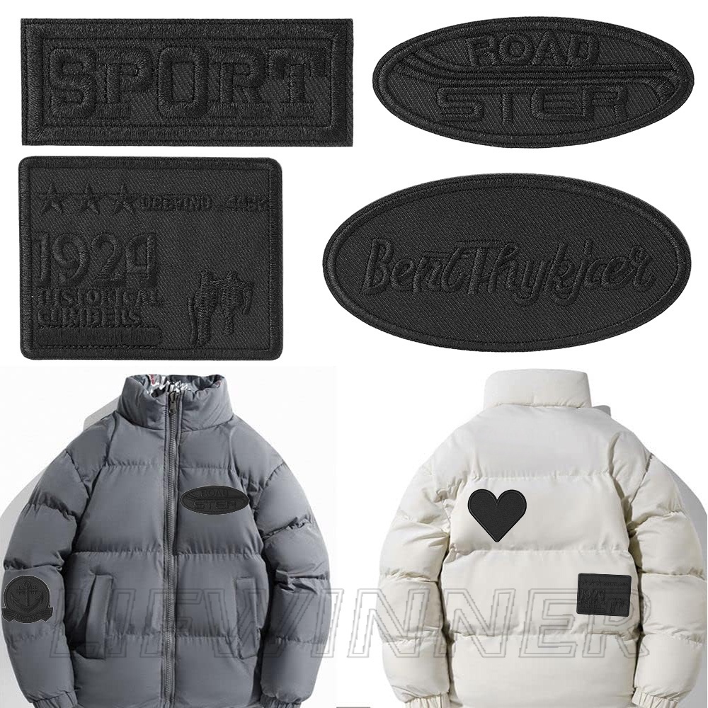 Adesivos Pretos Laváveis-Patch Padrão Quadrado Do Amor-Para Jaquetas , Roupas , Reparo De Bolsas-Autocolantes Sem Rastro-Multiuso , Decoração DIY