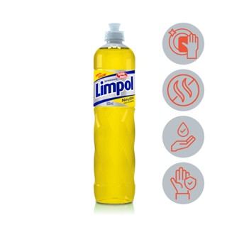Detergente Tradicional Neutro Glicerina Limpol Bombril 500Ml