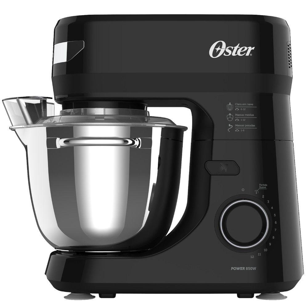 Batedeira Planetária Oster OBAT641 Bowl Inox Capacidade 4L 850W 12 Velocidades + Partida Suave em Oferta na Shopee