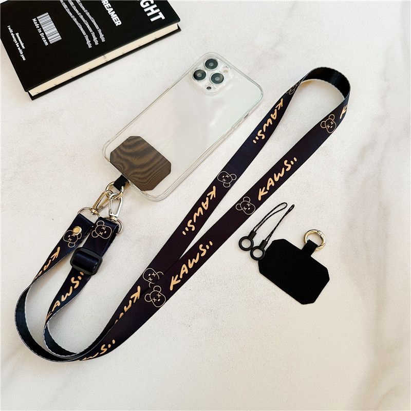 [PYDM] Cordão de Telefone Móvel Ajustável Cordão de Telefone Móvel Diagonal Lata Traseira Clip Pingente de Corrente Retráctil Cordão de Telefone Chave de Correia Pendurado Pescoço de Corrente