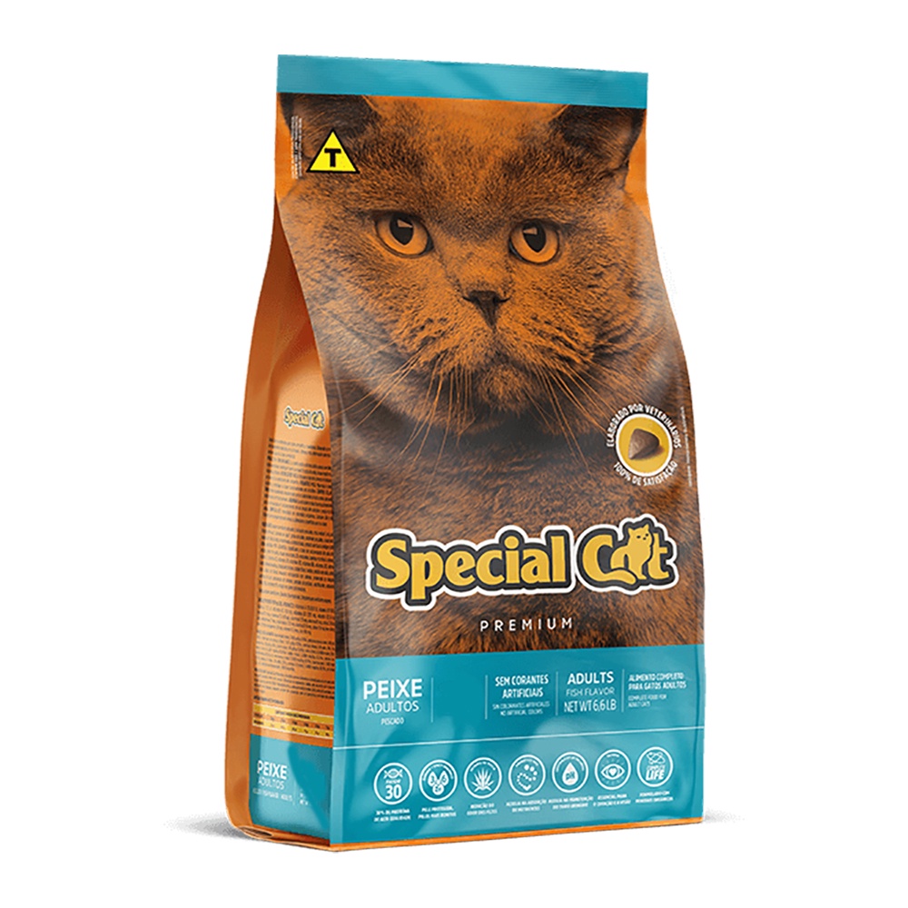 Ração Special Cat Adultos Peixe 3kg em Oferta na Shopee