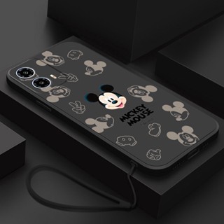Motorola MOTO G34 5G G14 G54 G84 G53 G52 G82 Cartoon Engraçado Mickey Capa Móvel À Prova De Choque Com Alça