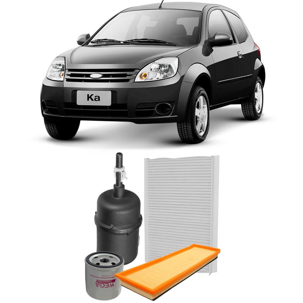 Detalhes do Kit Troca De Filtros Ford Ka 1.0 8v Flex 2008 A 2013 Wega