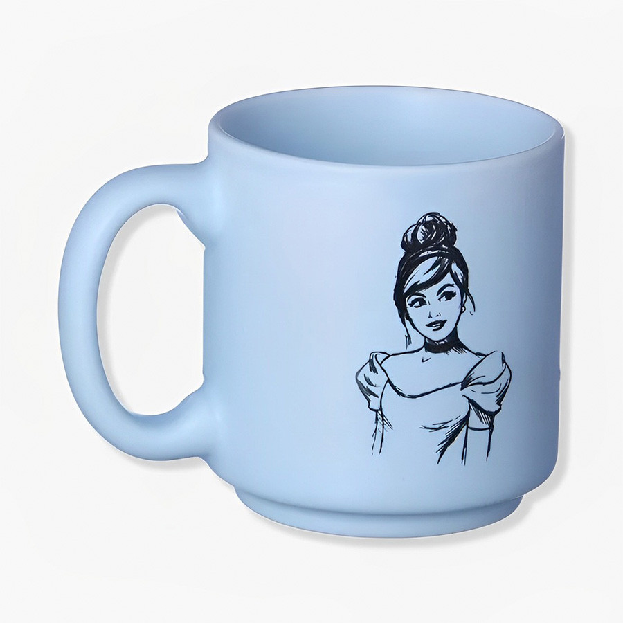 Mini Caneca de Cerâmica Tina - Cinderela - 100ml - 1 unidade - Zona Criativa - Rizzo