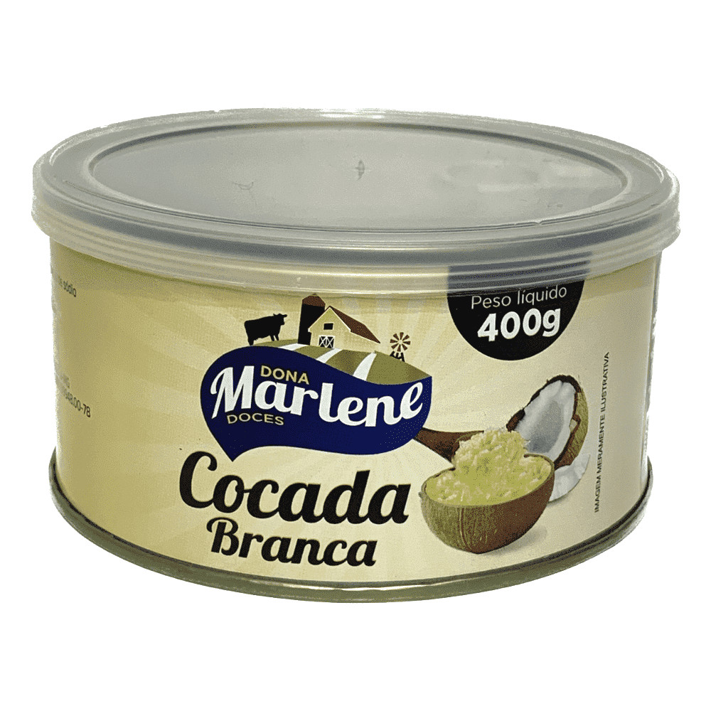 Cocada Branca Cremosa Dona Marlene Doces - Lata 400g