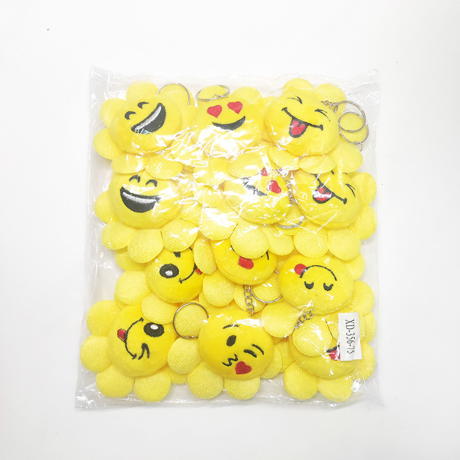Kit 12 Chaveiro emoji pelúcia