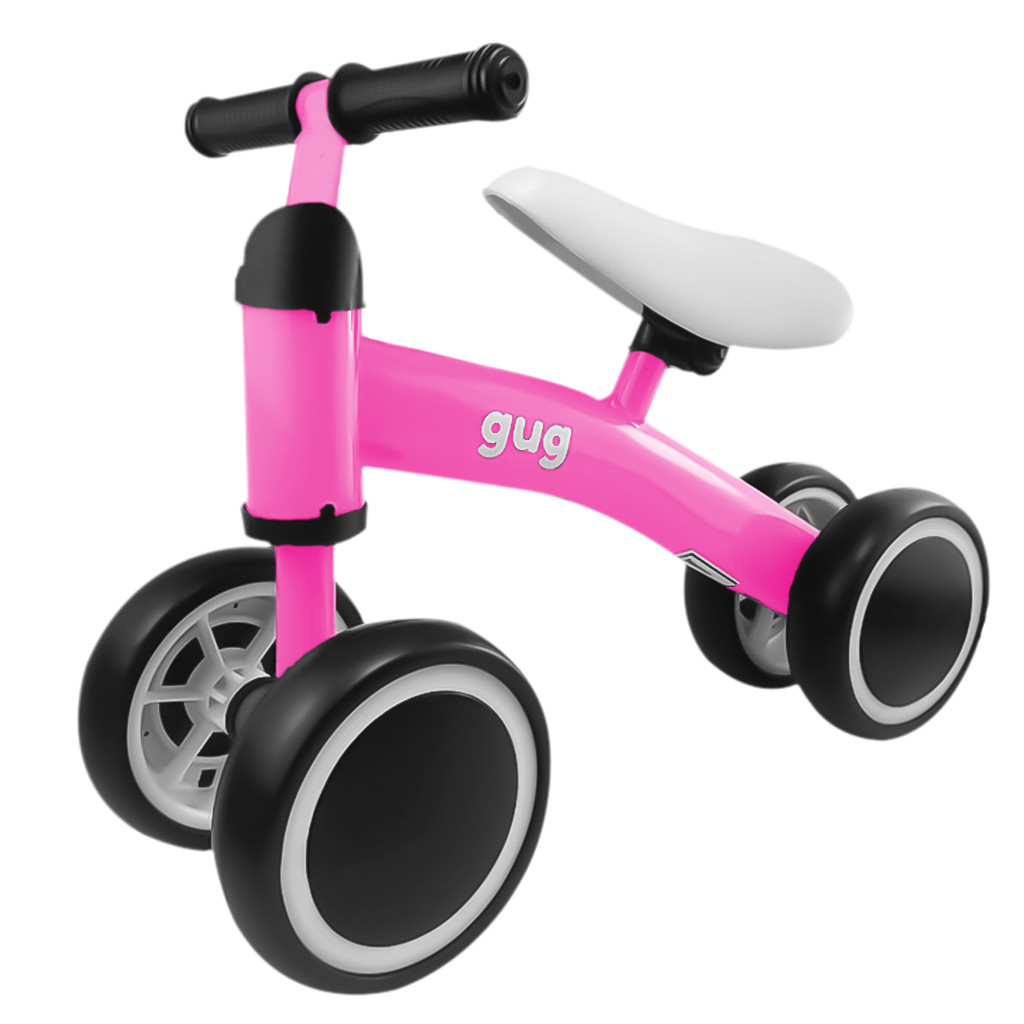 Bicicleta Andador 4 Rodas De Equilíbrio Infantil Até 20Kg Rosa 1039 em Oferta na Shopee