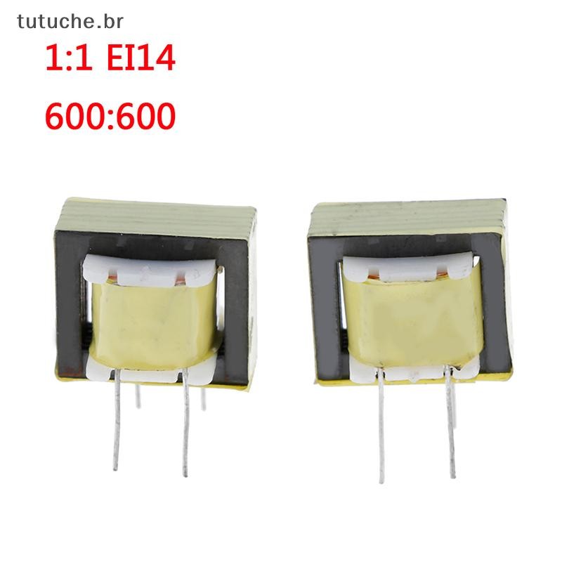 TU 2 Pcs Áudio 600 : 600 ohm Europa 1 : 1 EI14 Transformador De Isolamento BR