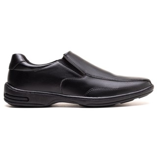 Sapato Social Masculino Oxford Macio Confortável Couro Ecológico Calce Fácil Elástico Casual Dia a Dia Elegante Moderno
