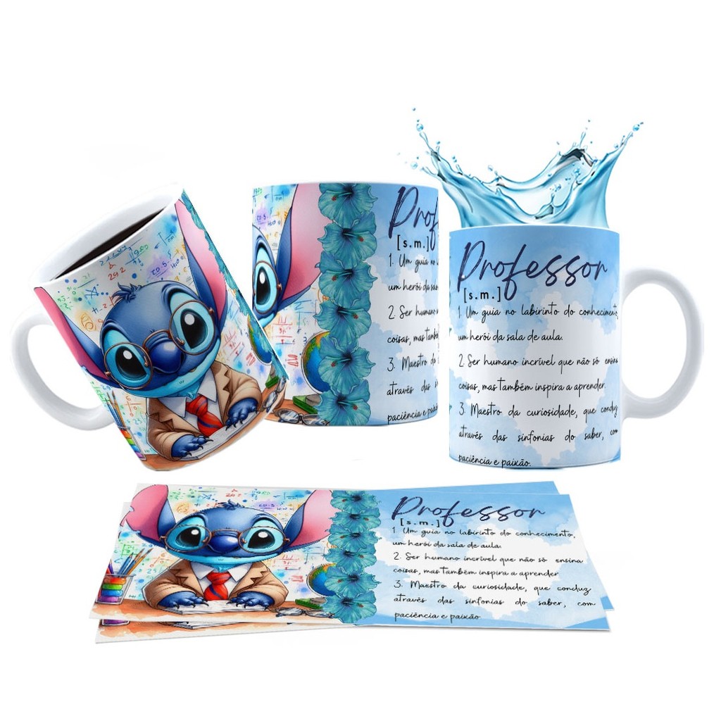 Caneca 325ml Stitch Angel Dia dos professores significado
