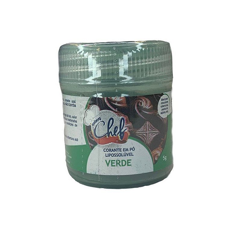 Corante em Pó Lipossolúvel Verde - 1 Unidade - 5g - Iceberg - - Food & Beverages