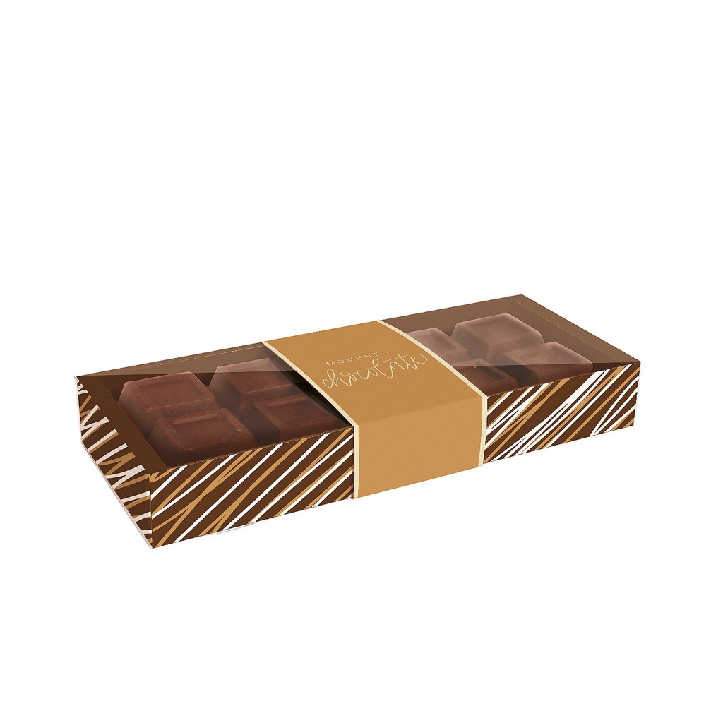 Caixa Tablete 1kg Tons de Chocolate 27,4x11x3,8cm - 10 Unidades - Cromus - em Oferta na Shopee