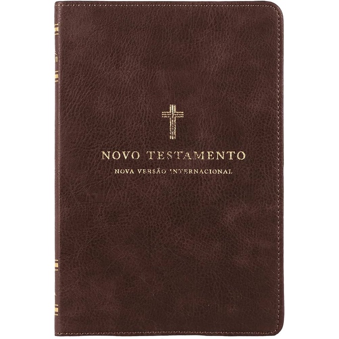 Novo Testamento | NVI | Leitura Perfeita | Couro Soft | Cruz Marrom em Oferta na Shopee